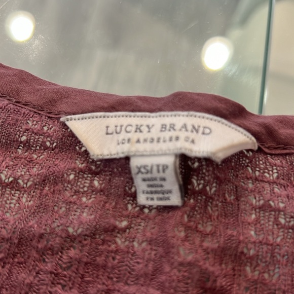 XS Lucky Brand Purple Top - Picture 2 of 5